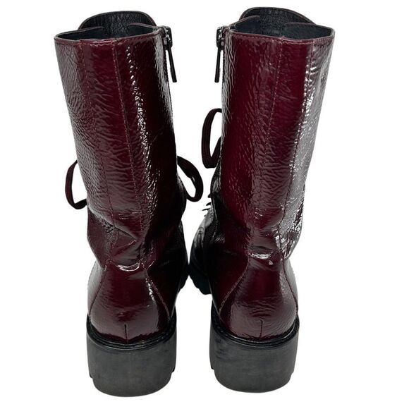 Donald J. Pliner Elyas Lace Up Boots Maroon Size 6 - Picture 3 of 15